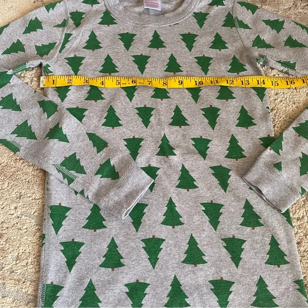 Hanna Andersson Long John Pajama Set Pine Trees Print Long Sleeve Organic Cotton